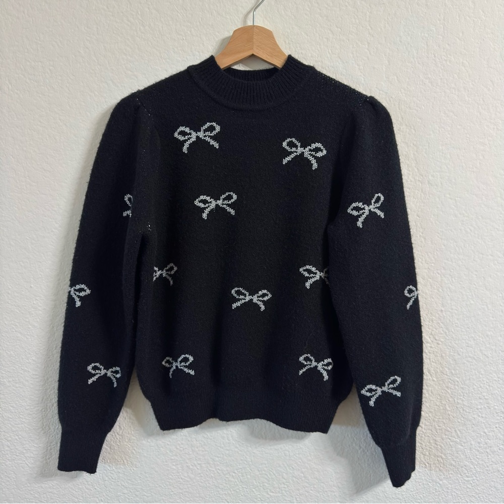 Nanette Lepore Black Bow Sweater – Women’s Size S